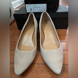 J Crew Factory Elegant Beige Women's Shoes Kitten Heels